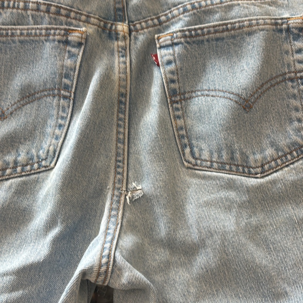Custom Patchwork Upcycled Blue Levi’s Denim Jeans Size:30 - Picture 7 of 7